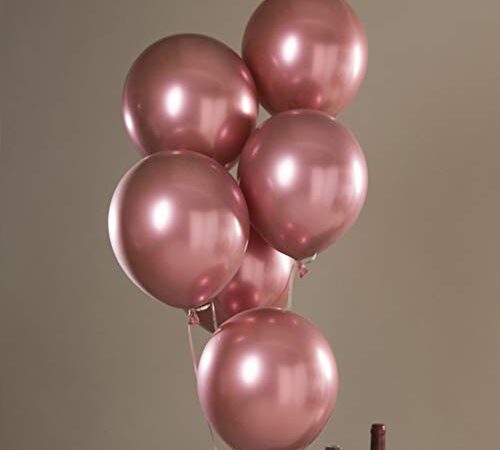 30,5 cm Mat Ballons en latex, 50 packs à l'hélium ronde Mat en latex Mariage Superbe décoration de fête Ballons free size rose gold