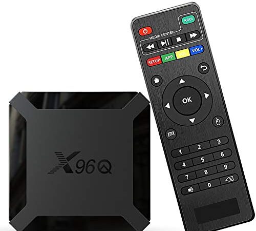 Box TV Android 10.0 X96Q Mini 1GO RAM 8GO ROM Transformer Votre TV en Smart TV 4K HD Android TV Box Multimedia WiFi 2.4G Votre écran de Téléphone sur Votre TV avec l'option Screen Mirroring