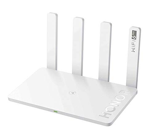 HONOR Routeur 3 Wi-FI 6+, Routeur WiFi 3000Mbps Double Bande 2.4 GHz et 5 GHz, 4 Antennes 5 DBi et Ports Ethernet LAN/WAN sans Configuration, Compatible avec Toutes les Box du Marché, Blanc