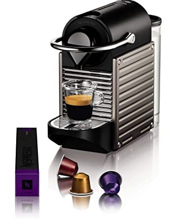 KRUPS - YY4127FD - Machine expresso Nespresso - PIXIE TITANE- Cafetière à dosettes - Machine à café - Cafetière expresso