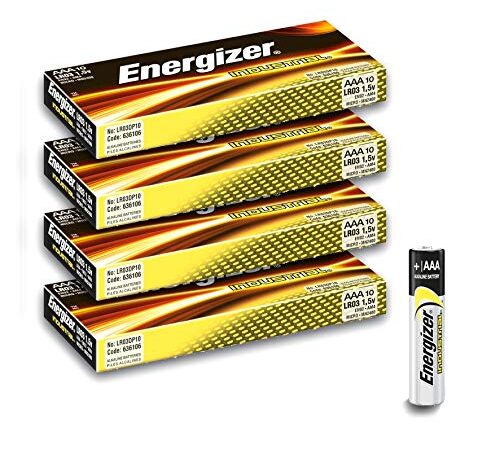 Lot de 40 Piles alcalines Energizer Industrial AAA/LR03/EN92/Micro