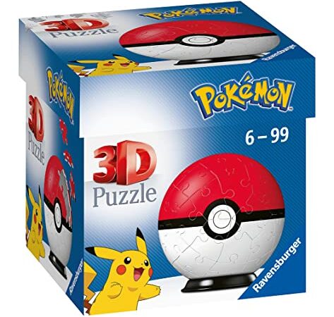 Ravensburger- Puzzles 3D 54 pièces-Poké Ball/Pokémon Enfant, 4005556112562