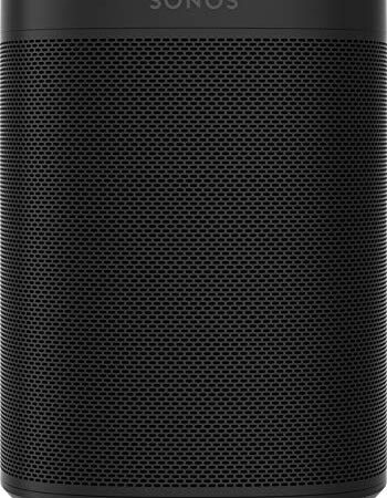 Sonos One - Enceinte Sans Fil - Multiroom Wifi - Air Play 2 - Assistant Google et Amazon Alexa Intégrés - Son Clair - Interface Tactile - Noir