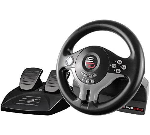 Superdrive - Volant SV200 avec Pédales et palettes de vitesses pour Nintendo Switch/PS4/Xbox One/PC/PS3