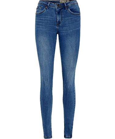 Vero Moda Vmtanya Mr S Piping Jeans Vi349 Noos Skinny, Bleu (Medium Blue Denim Medium Blue Denim), M / 30LBleu (Medium Blue Denim Medium Blue Denim), M / 30L