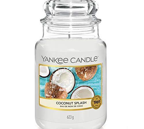 Yankee Candle bougie jarre parfumée | grande taille | Eau de Noix de Coco | jusqu’à 150 heures de combustion