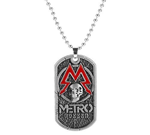 Alushisland Metro Exodus Metro Escape Skull Logo Collier porte-clés