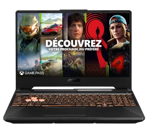 ASUS Gaming F15-TUF506LH-HN311W PC Portable 15" FHD (Intel Core i5-10300H, RAM 16Go, SSD 512Go PCIe, GTX 1650, Windows 11 Home) Clavier AZERTY Français, Bonfire Black