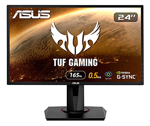 ASUS VG248QG - Ecran PC gaming eSport 24" FHD - Dalle TN - 16:9 - 165Hz - 0,5ms - 1920x1080 - 350cd/m² - Display Port, HDMI et DVI - AMD FreeSync - Nvidia G-Sync - Haut-parleurs, Noir