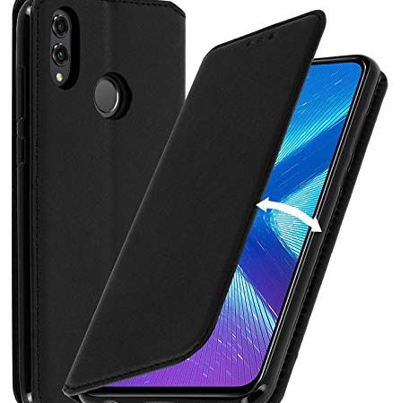 AURSTORE Coque Huawei Honor 8X, Pochette Housse Etui [Porte Carte Credit Ticket Metro], [Fonction Stand Video],[Fermeture Magnetique] Plusieur Couleur Disponible pour Honor 8X (Honor 8X, Noir)