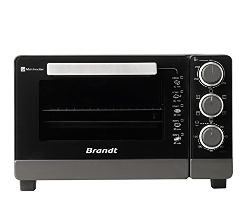 Brandt FC215MB - Mini Four Électrique - 5 Modes de Cuisson (Chaleur Tournante, Convection Naturelle) - Minuteur - 21 L - 1380 W - Noir