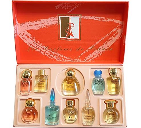 Charrier Parfums Les Parfums de France Luxe Coffret de 10 Eau de Parfums Miniatures, Rouge, 52,7 ml