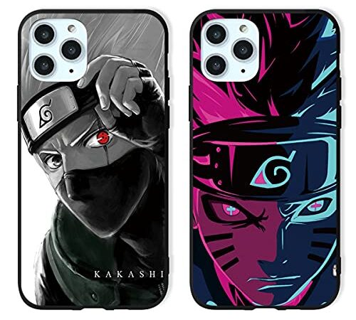 Eouine [2 Pack] Coque pour Huawei P8 Lite (2017) / P9 Lite 2017 5,2" Antichoc Doux TPU Silicone Housse, Étui de Téléphone Naruto-Manga Anime Ninja Bumper Case Compatible avec Huawei P9 Lite 2017, 2