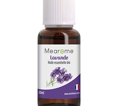 Huile Essentielle de LAVANDE VRAIE BIO - Lavandula Angustifolia - Distillée en FRANCE - Mearome - 30 ml - 100% Pure et Naturelle, HEBBD, HECT