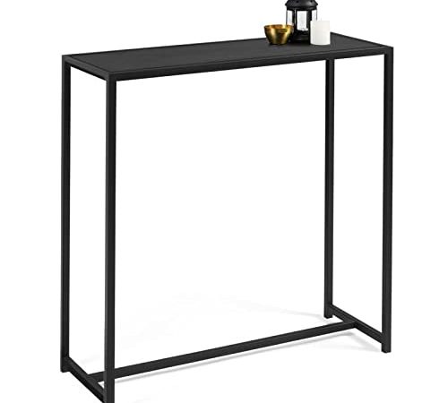 IDMarket - Console Davis en métal Noir Mat Design Industriel