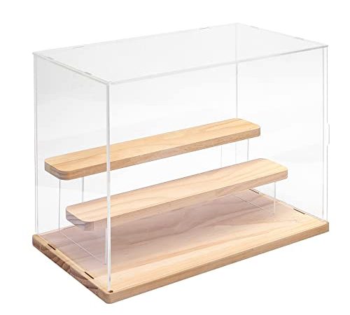 Joody Vitrine en Acrylique pour Collection Boîtes Plexiglas Transparentes à 3 Niveaux pour Figurine Miniature, Vitrine Anti-poussière pour Le Stockage de la Collection d'objets de Collection