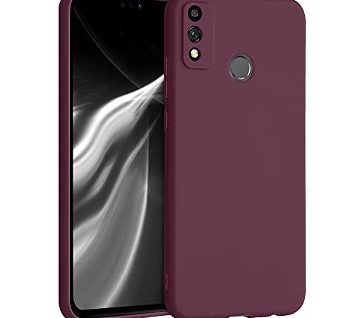 kwmobile Coque Compatible avec Honor 9X Lite - Housse de téléphone Protection Souple en Silicone - Bordeaux Violet