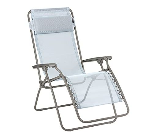 Lafuma Fauteuil Relax, Pliable et Réglable, RT2, Batyline, Couleur : Ciel, LFM4019-9711 87 x 68 x 114 cm