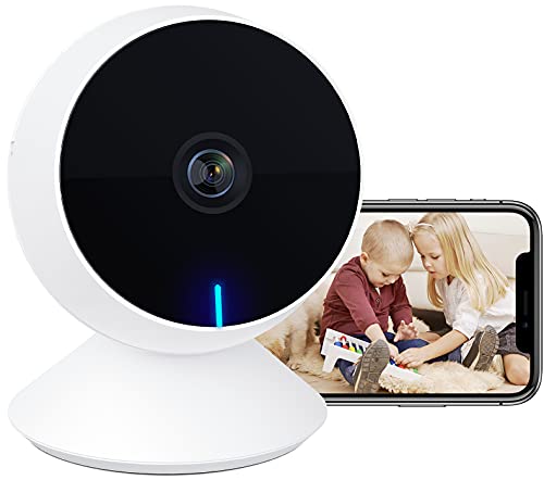 LAXIHUB Babyphone Camera, Baby Phone Video Surveillance Numérique sans Fil 1080P, Conversation Audio Bidirectionnel, Longue Portée, Vision Nocturne Suivi de Mouvement et Alarme Sonore, Blanche