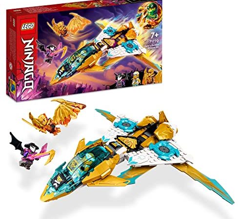 LEGO 71770 Ninjago Le Jet Dragon d’Or de Zane, Ensemble avec Jouet d'avion et Figurines de la Série TV Cristallisés, pour Garçons et Filles dès 7 Ans