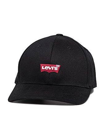 Levi's Homme Mid Batwing Flexfit Casquette souple, Schwarz (Regular Black 59), Taille unique EU