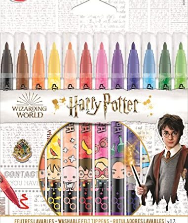 Maped - Feutres Jungle décorés Harry Potter - 12 Feutres de Coloriage Lavables et Résistants au Séchage Multicolore