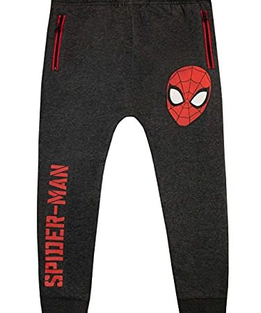 Marvel - Pantalon de Jogging - Spiderman - Garçon - Gris - 2-3 Ans