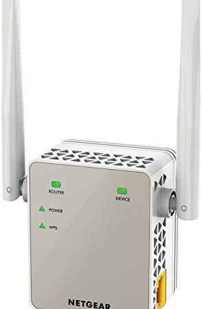 NETGEAR Répéteur WiFi (EX6120), Amplificateur WiFi AC1200, WiFi Booster, repeteur WiFi puissant , Supprimez les Zones Mortes, WiFi Extender couvre jusqu'à 120m², Compatible toutes Box internet