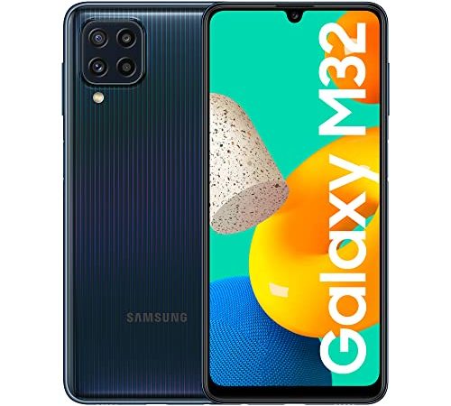 Samsung Galaxy M32, Téléphone mobile 4G 128Go Noir, Carte SIM non incluse, smartphone Android, Version FR