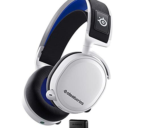 SteelSeries Arctis 7P+ Wireless Casque gaming sans fil - Sans perte 2,4 GHz - 30 heures d’autonomie de la batterie - Pour PS5, PS4, PC, Mac, Android et Switch - Blanc