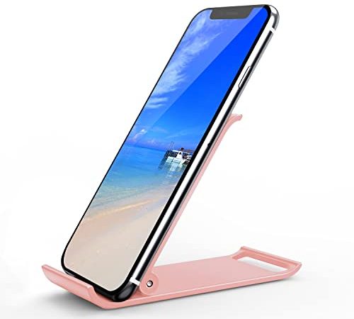 Support Téléphone, Support Tablette, Blukar Porte Téléphone Bureau Adjustable Support Dock Pliable Support Smartphone Portable pour 13/12/11/XR, Galaxy S20/S10/S9, iPad, Huawei etc.