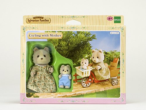 Sylvanian Families - Le Village - La Bicyclette Adulte - 4281 - Figrunies Prêt à Jouer - Mini Poupées