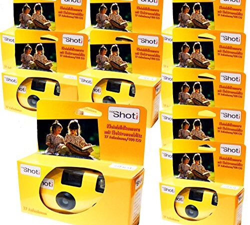 TopShot Lot de 10 appareils photo jetables pour 27 photos avec flash