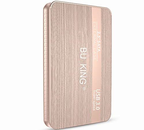 BU KING Mirco USB 3.0 Disque Dur Externe 500 Go Disque Dur Externe Périphérique de Stockage USB PS4, Mémoire Flash de Bureau TV Box-Golden