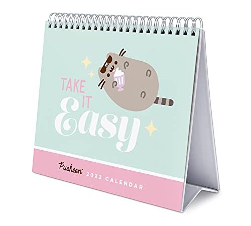 Grupo Erik - Calendrier de Bureau 2022 Pusheen Foodie Collection - 12 Mois | De Janvier à Décembre 2022 | 20x18x6,5 cm, 6 langues, Certifié FSC