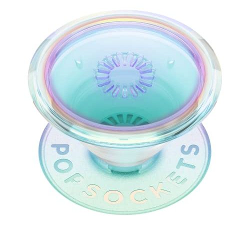 PopSockets: PopGrip - Support et Grip pour Smartphone et Tablette avec Un Top Interchangeable - Translucent Clear Iridescent