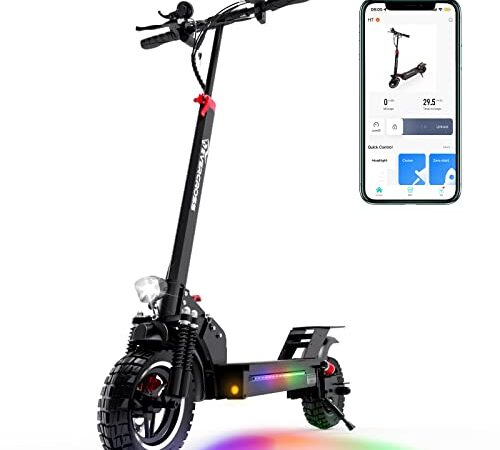 EVERCROSS H7 Trottinette Électrique App Disponible, Trottinette Électrique adultes avec 800W moteur, 45KM Batterie Puissante, Poids 32KG, Scooter Electrique pliante tout terrain avec 10 "pneus solides