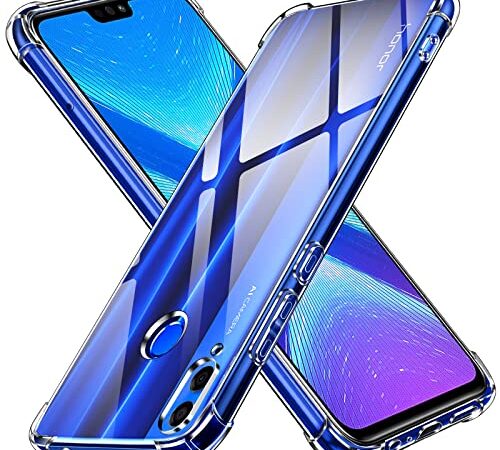 ivoler Coque pour Honor 8X, Ultra Transparent Étui de Protection en Silicone Antichoc avec Coins Renforcés, Clair Mince Souple TPU Bumper Housse