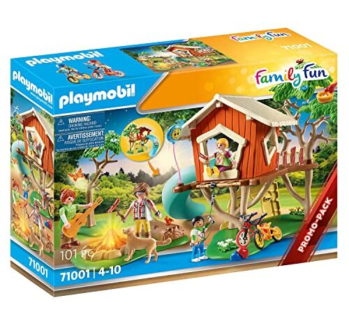 Playmobil 71001 Cabane dans Les Arbres et Toboggan - City Life- Le Centre de Loisirs- Promo-Pack Coffret Univers