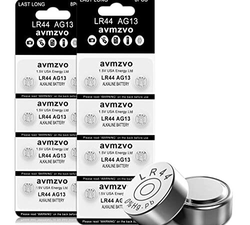 AG13 LR44 Pile Bouton Alcaline 1.5V, Lot de 16 (357/357A/L1154/A76/GPA76), sans Mercure,【3 Ans Garantie】 (LR44-16)