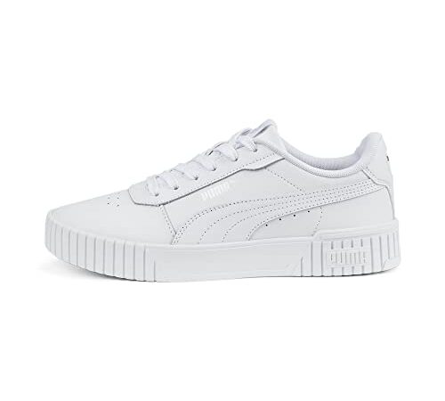 Baskets PUMA Damen Carina 2.0, Blanc Blanc Argent, 41 EU