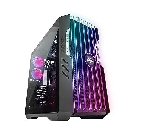 Cooler Master HAF 700 EVO Boitier PC - Tour Complète, Compatible E-ATX, 5 Ventilateurs, Support Radiateur Pivotant, Refroidissement Grand Volume, Affichage LCD Tps Réel, Lames ARGB, Panneau Latéral TG