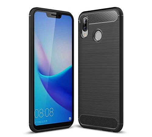 COPHONE® Coque de Protection Compatible Honor Play Etui antidérapent Coque Fibre de Carbone Noir Anti Choc