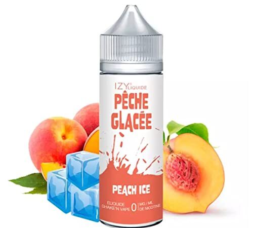 E-LIQUIDE 50ML SAVEUR PECHE GLACÉE - IZY LIQUIDE - E-CIGARETTE - SANS TABAC - SANS NICOTINE