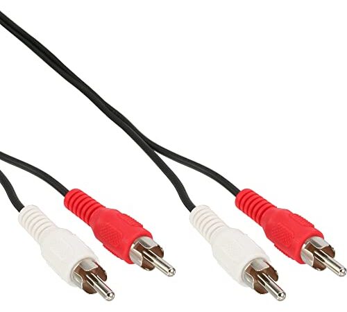 InLine 2 x RCA m/m 1 m 2 x RCA Noir, Rouge, Blanc câble Audio