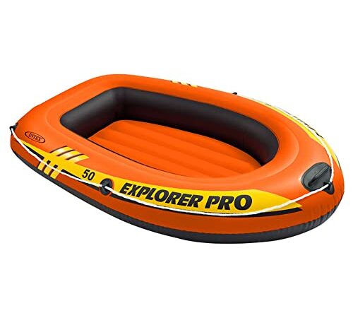 INTEX Bateau Explorer Pro 50 sans Rames, Orange, 137 x 85 x 23 cm