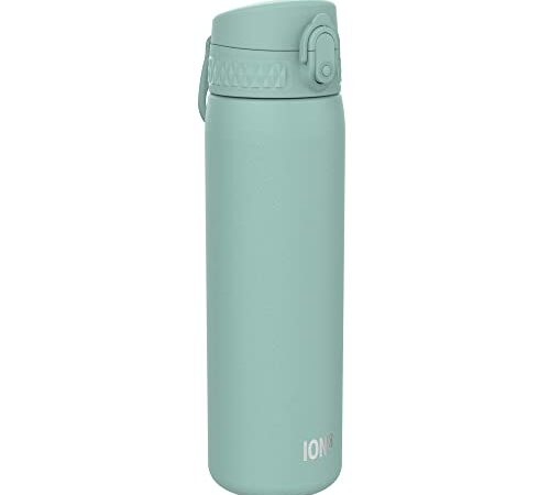 Ion8 Étanche Gourde Inox Isolé Sous Vide Svelte, 500ml, Turquoise