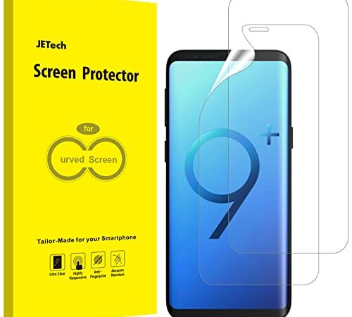 JETech Protection Ecran Samsung Galaxy S9 Plus S9+ (Pas pour Galaxy S9), Film Ultra HD TPU, Coque Compatible, Lot de 2