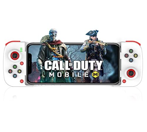 Manette de jeu sans fil pour iPhone, Megadream MFi Bluetooth Mobile Gamepad Joystick pour iOS/Android, iPhone 13/Mini/13 Pro Max, 12, 11, pour Samsung Galaxy, Nokia, OPPO, Google, Direct Play (blanc)