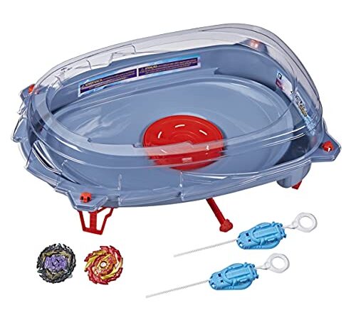 Nerf F0578А03 Beyblade Burst Surge Speedstorm, Set de Combat Motor Strike, arène Beystadium, 2 toupies et 2 lanceurs, Multicolore